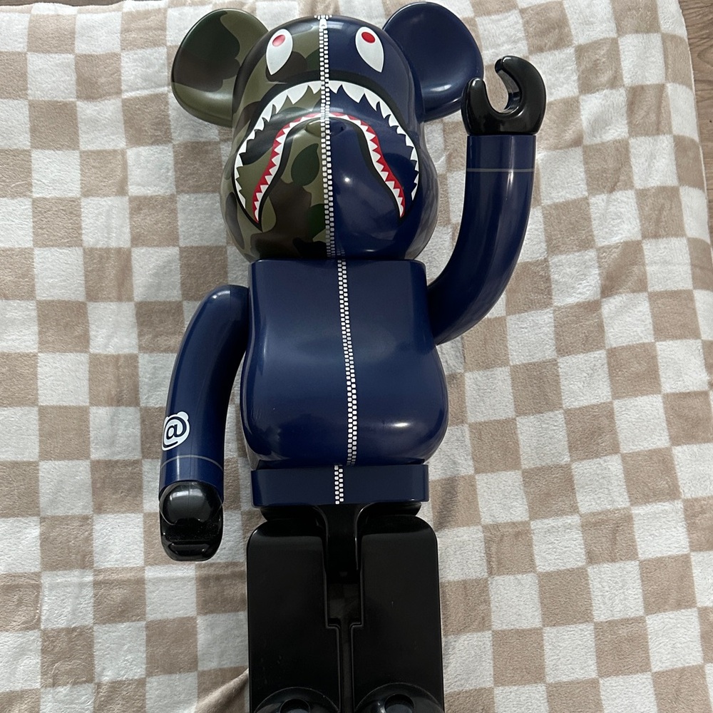 Navy Camo Action Figure with Shark Design no original box